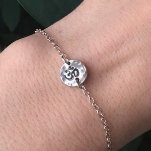sterling silver om yoga bracelet 🕉